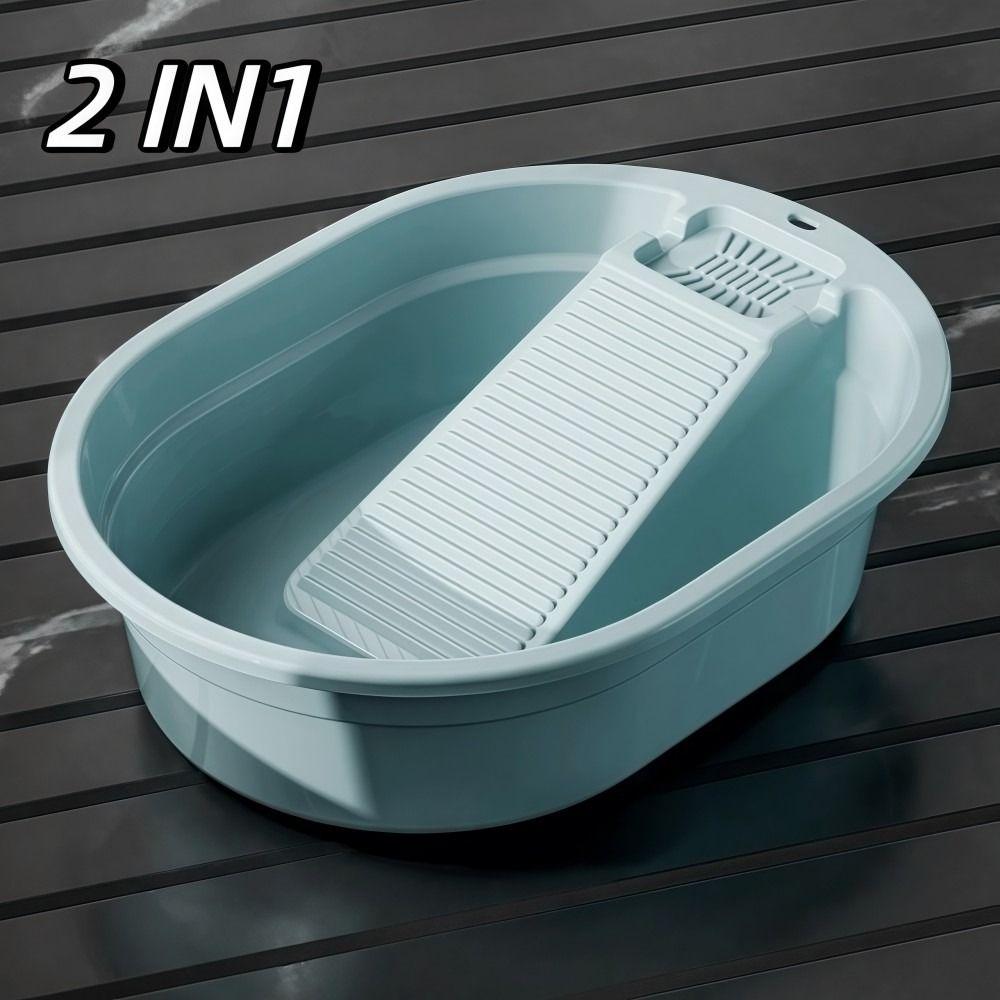 Bassine à laver épaissie en plastique grand bac à lessive pour laver les vêtements à la main