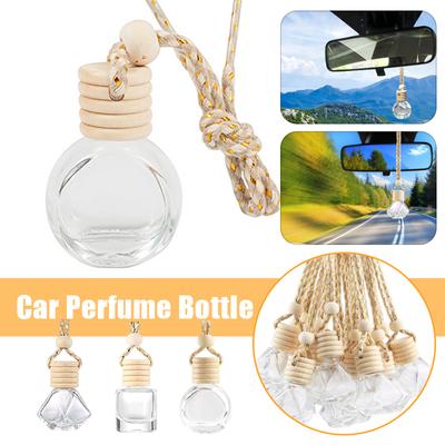 5pcs 8/10ml Transparent Car Air Freshener Perfume Bottle Pendant Ornament Essential Oil Diffuser Fragrance Hanging Empty