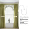 2Pcs Carbon Steel Curtain Tiebacks White Window Curtain Holdbacks Curtain Holders  Home Decoration