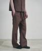 Leondi Middle String Linen Trousers - Brown