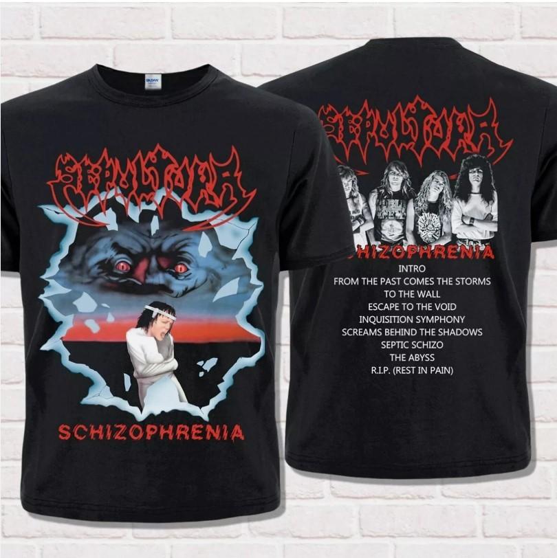 Sepultura T-Shirt Schizophrenia 1987 Thrash Metal Unisex T-Shirt XXXL