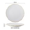 Golden Edged Ceramic Steak Plate Dining Plates Pasta Dish Dessert Bowl Sashimi Plate Fruit Bowl Serving Plates Dim Sum Dish Tray
