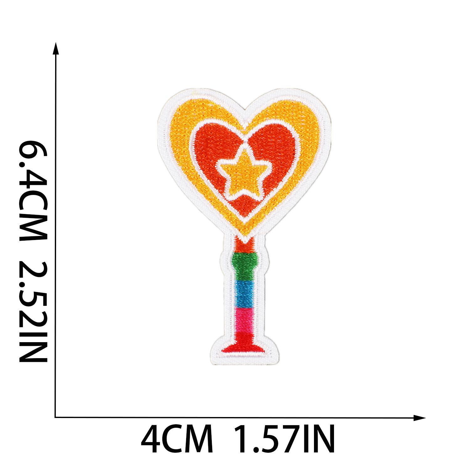 New Art Butterfly Embroidery Cloth Sticker Computer Embroidery Label Cartoon Zhang Zai Sun Embroidery Sticker Bus no. 3_3 pieces