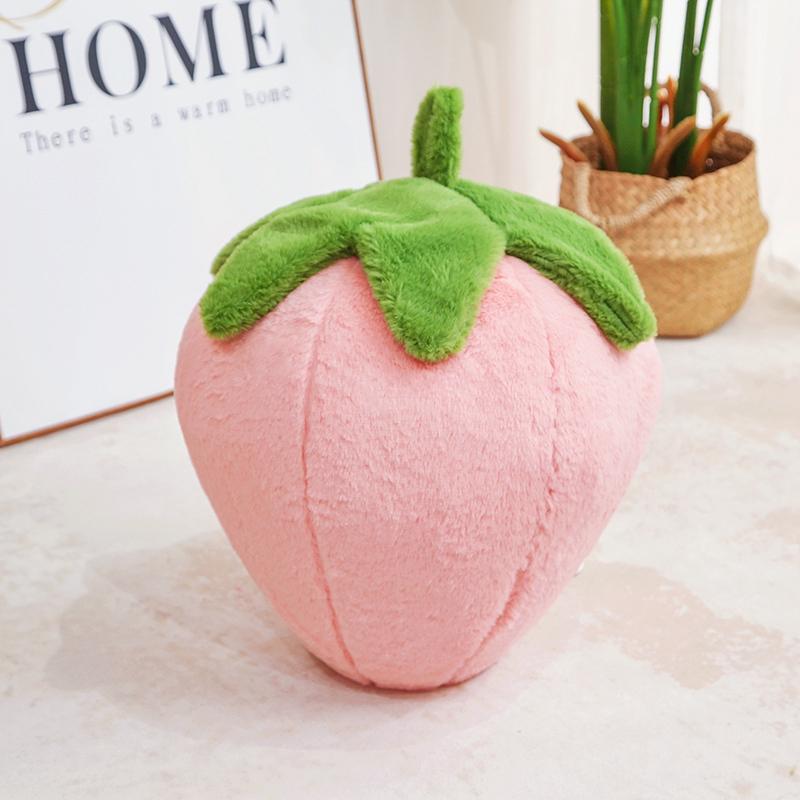 Cartoon Strawberry Plush Toy 2335Cm Soft Filled Fruit Sofa Cushion Simulation Strawberry Pillow Home Decor Gift For Friend