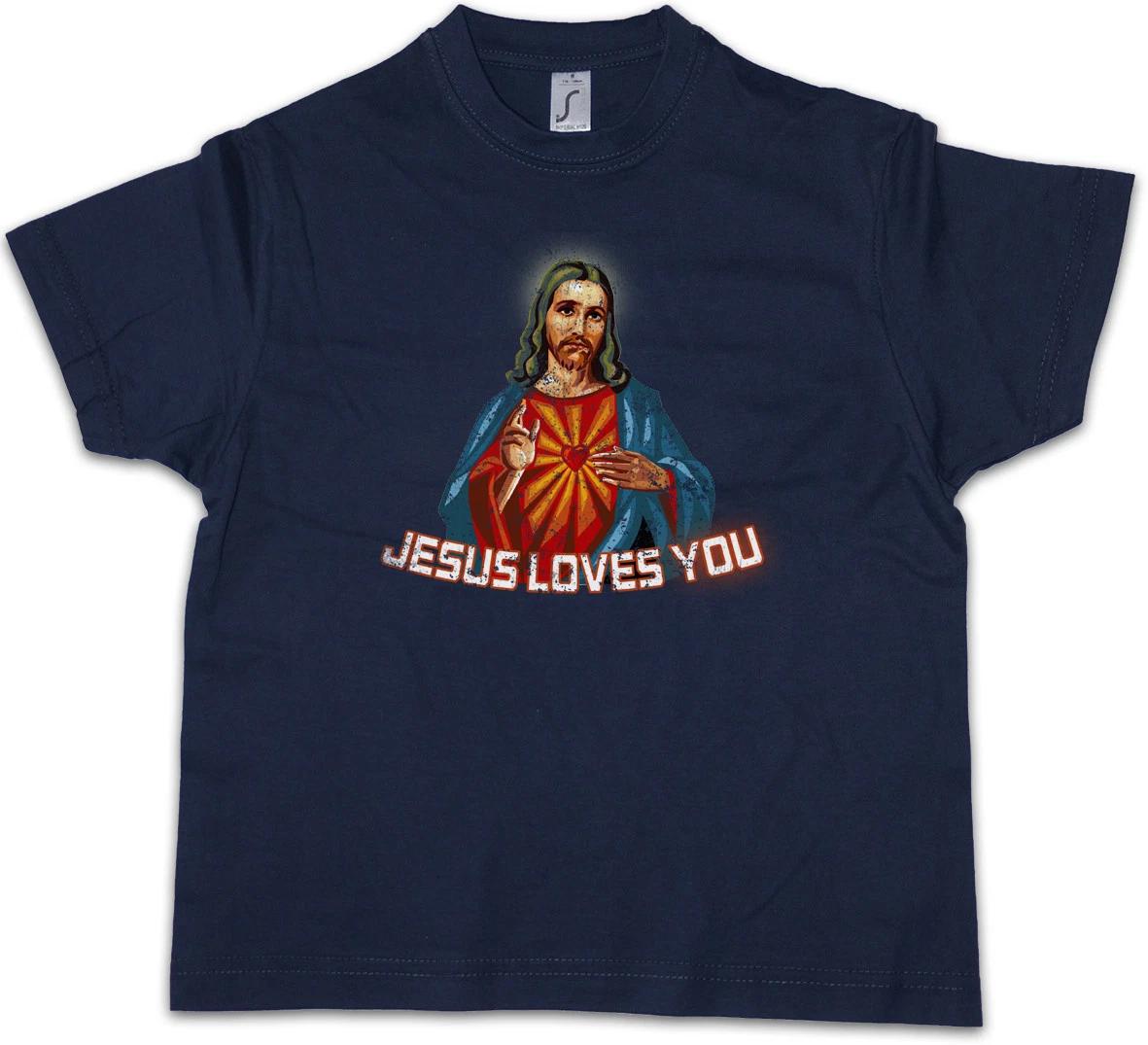JESUS LOVES YOU Kids Boys kids boys T-Shirt Religion Christs Christanity 110