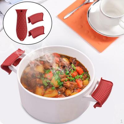 3 Stück Silikon Pfanne Küchen Kasserolle Griffhülle Topflappen Wiederverwendbar für Zuhause