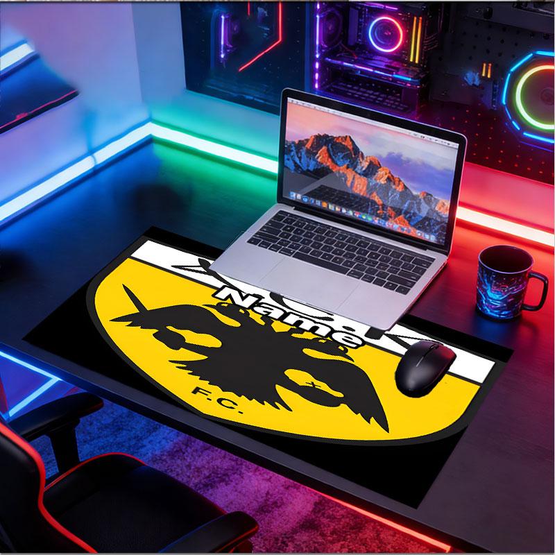 Custom Name Personalized AEK Athens FC Pattern Mousepad, Laptop PC Desk Mat, Decorative Desk Mat for Home Keyboard Pad Gift