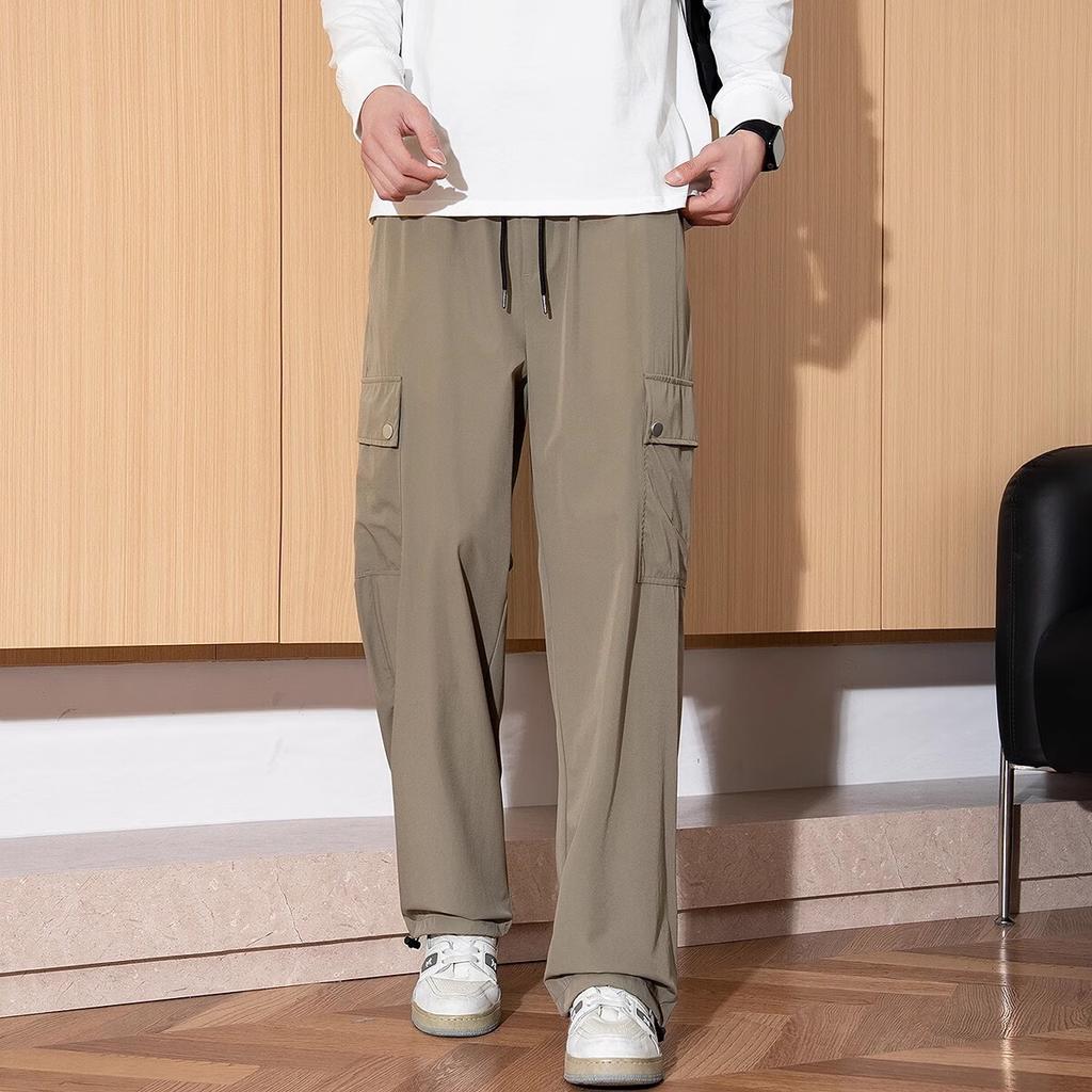 TonLion 2025 Spring Men's Workwear Loose Straight-Leg Casual Trousers