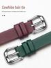 Eight Treasures Gold Compass Bracelet: Women's Genuine Leather & Silk Jewelry Watch Strap with Rain Silk Texture.