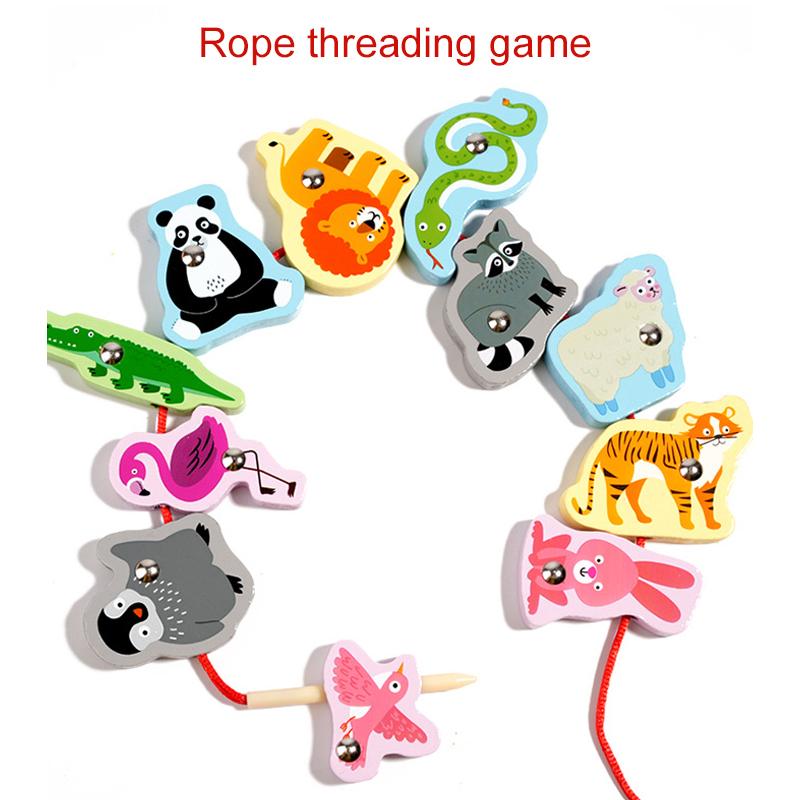 Kleinkind Magnetisches Angelspiel Montessori Früherziehungsspiel Holzperlen Einfädelspiel Puzzlebrett für Kinder Geschenke Alter 3+