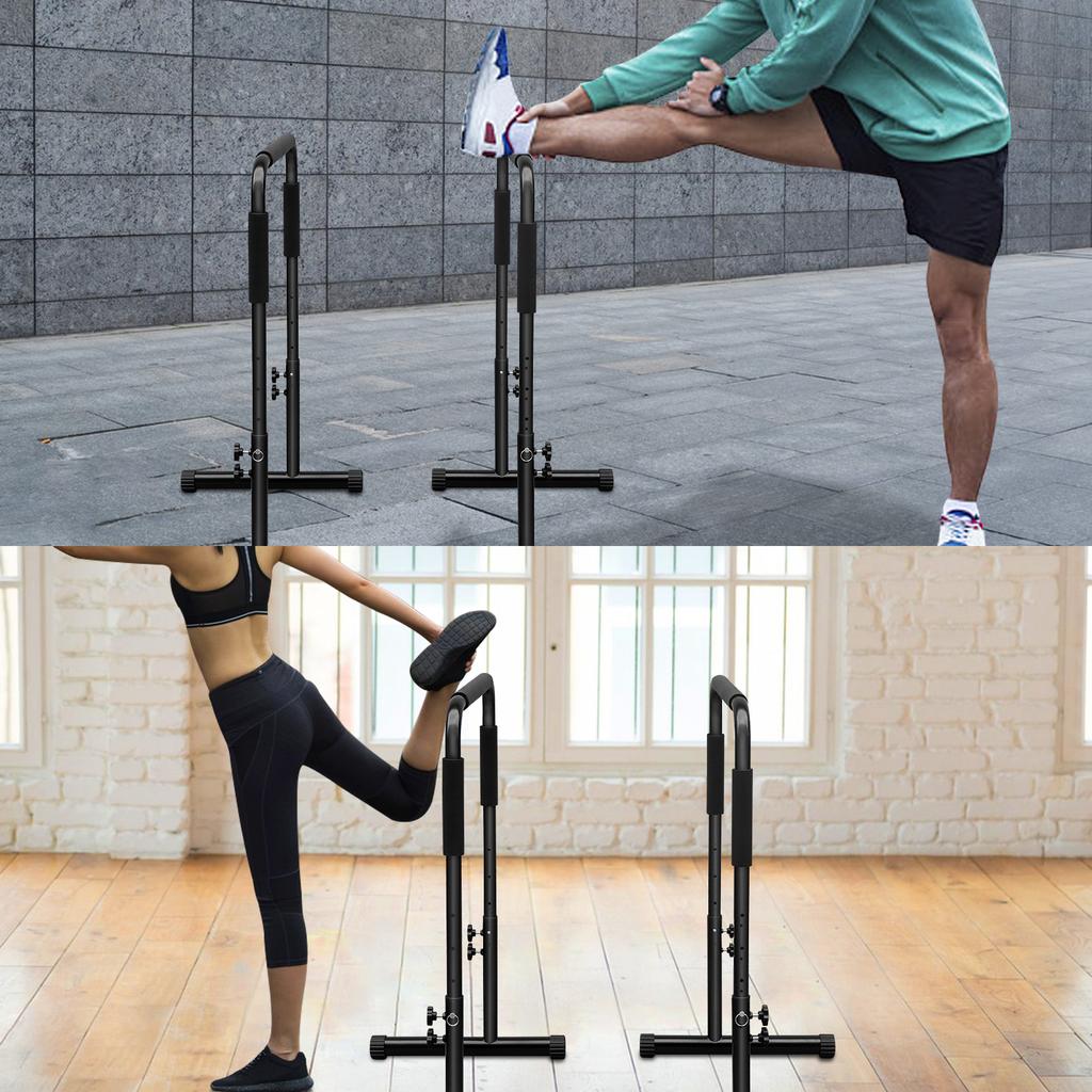 Adjustable Dip Bar Station, Heavy Duty Parallette & Parallel Bars, Stable Dip Stands for Home Gym, Calisthenics & Upper Body Workout Equipment