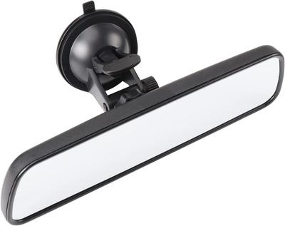 Car Rearview Mirror with Suction Auxiliary Rearview Adjustable Angle [BININBOX] Cup, Mirror, (Black (White Mirror))