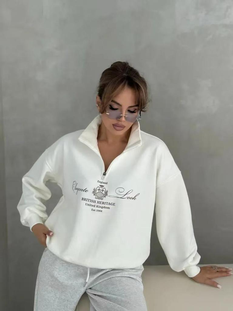 American Artistic Print Loose-Fit Hip Hop Hoodie