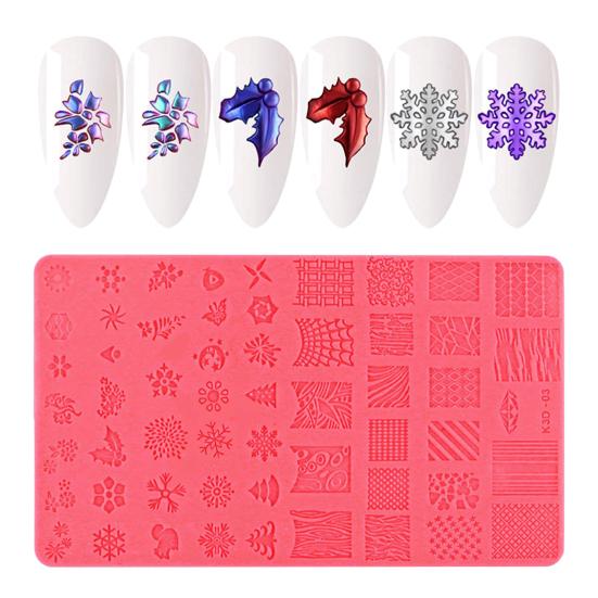 Nail Template Practical Nail Exquisite Silicone Plates Colorful Stemping for Girl
