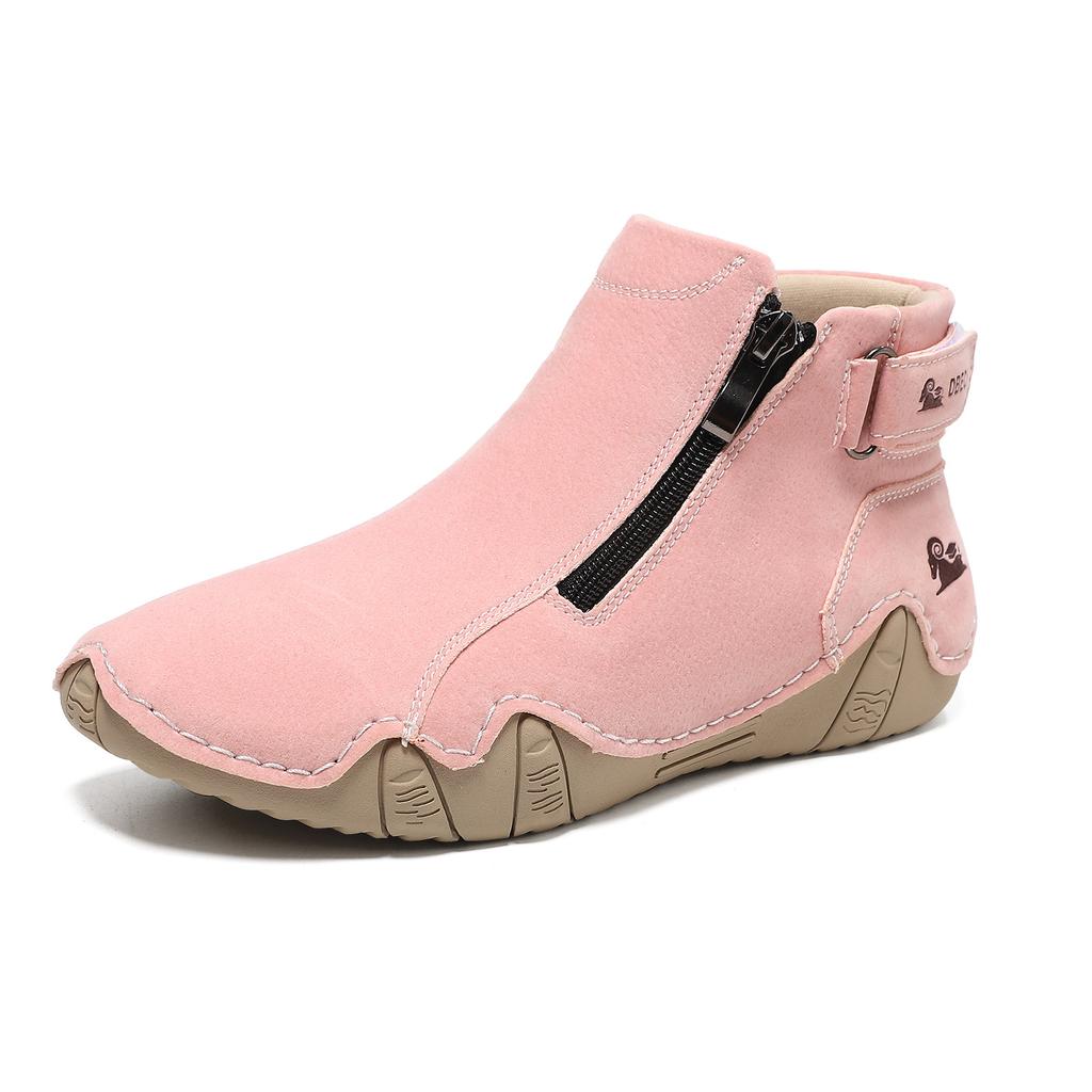 New 2025 Popular Hand-stitched Women's Shoes Autumn and Winter Flat-soled Single Shoes Casual Shoes