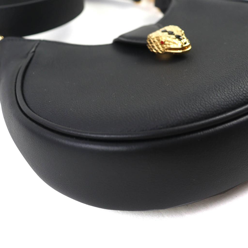 BVLGARI Shoulder Bag Serpenti Ellipse Small 2WAY Leather Handbag Chain 292051 Used