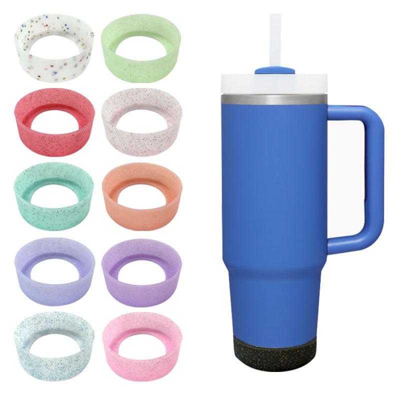 7.5cm Silicone Cup Protective Sleeve Cushion Water Bottle Boot Anti-Slip Bottom Bumper Water Bottle Bottom Cover