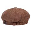 Men's Casual Newsboy Hat Spring and Autumn Retro Beret Hat Wild Casual Hats Unisex Wild Octagonal Cap