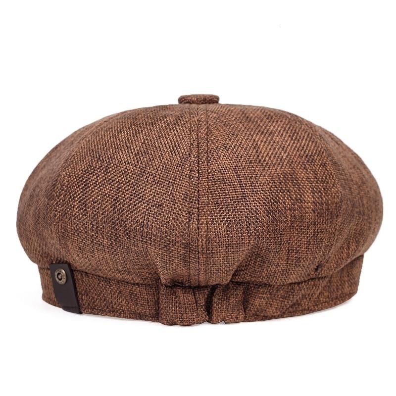 Men's Casual Newsboy Hat Spring and Autumn Retro Beret Hat Wild Casual Hats Unisex Wild Octagonal Cap