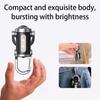 Rechargeable COB Keychain Flashlights Multifunction Work Light 6 Modes Emergency Keychain Light for Walking Searching Hiking