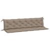 Maison Exclusive - Coussins de banc jardin lot de 2 taupe 200x50x7 cm tissu Oxford