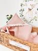 Bathrobe 100x100 Boho collection white pompons powder pink