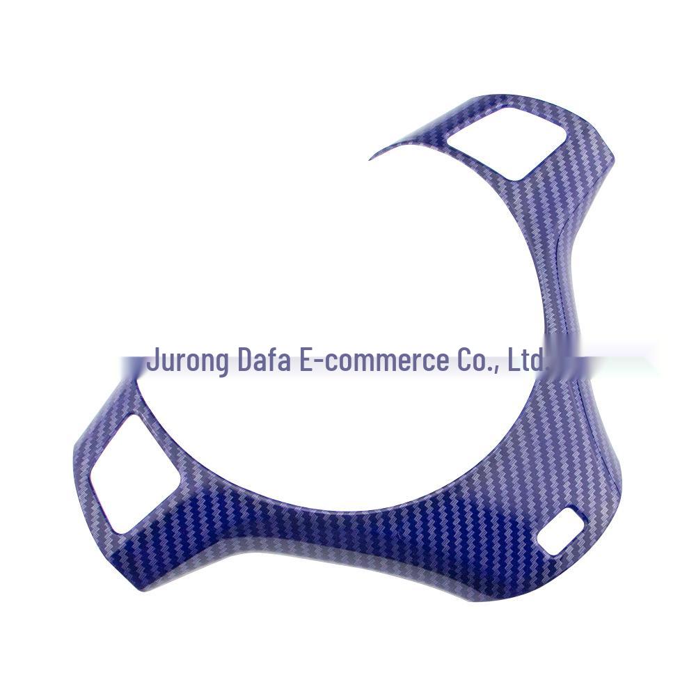 Steering Wheel Trim (B Style) for 2005-2012 BMW 3 Series: ABS Carbon Fiber Texture for Interior Upgrade.
