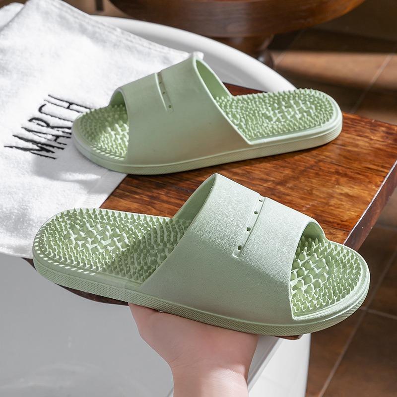 Large particle foot massage slippers men's indoor home wear-resistant non-slip bathroom bath cool slippers men's home mop
