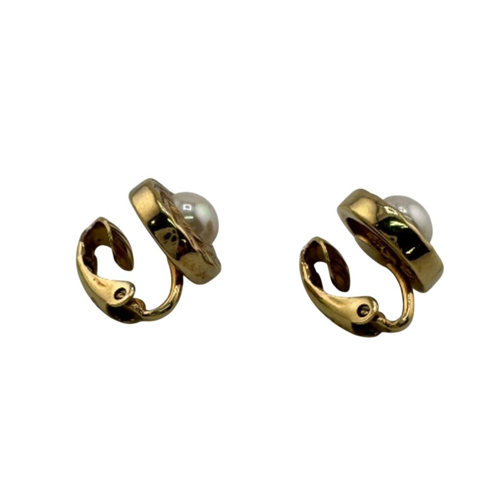 Christian Dior For both ears Round Gold Plated Earring gold Gold Plated Women Used
