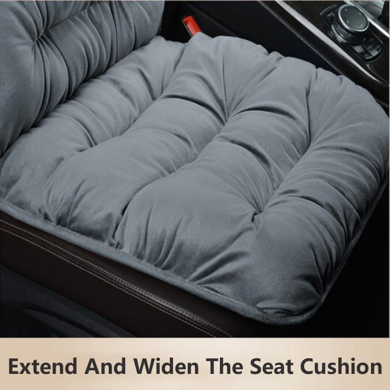 Car Seat Covers Front Seat Cushion with Backrest Plush Comfortable Protection Pad Winter Warm Car Seat Cushion Car Accessories