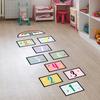 1 Set Hopscotch Game Floor Stickers Cartoon Waterproof Self-adhesive Gift Digital Jumping