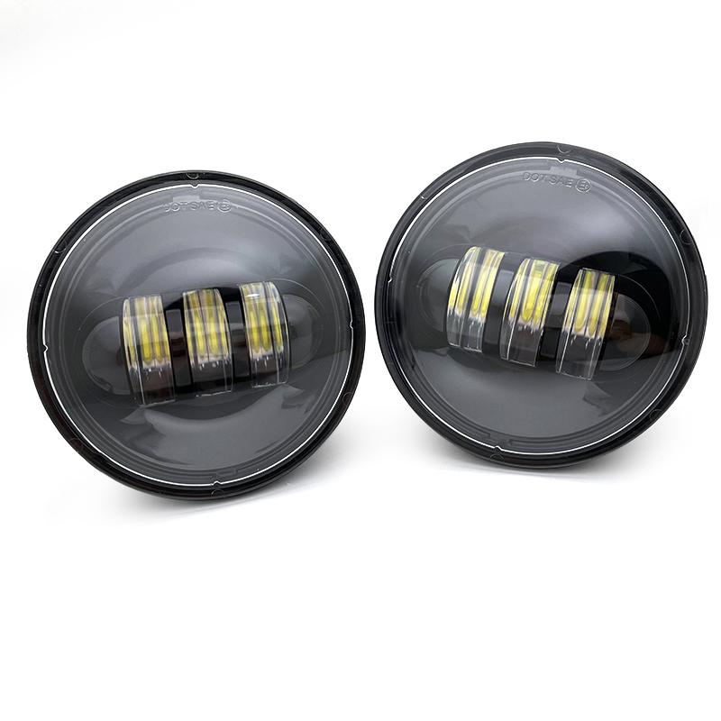 2pcs 30W 4.5 Inch Motorcycle Led Fog Light 6000K DRL Led Headlamp for Harley Moto Motorbike Working Lighting Bulb for Car ATV .