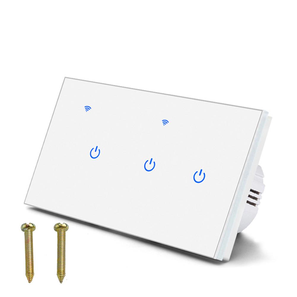 2 Way Touch Switch Smart WiFi Touch Switch Remote Lighting Control 2 Way Touch Switch For Lamps Voice Control PC Plastic Shell