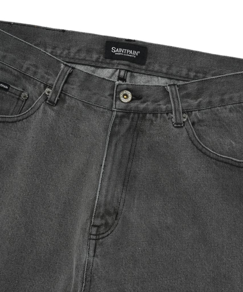 SAINTPAIN Sp Wide Bio-Washed Denim Pants - Grey Blue
