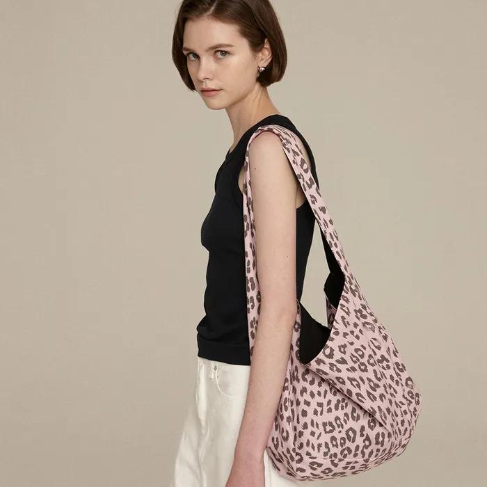 Leopard Big Square Reversible Hobo Bag_3color