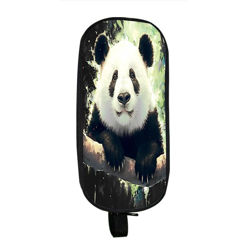 Capybara Cat Dog Pencil Cases Horse Tiger Panda Pencil Bag Wolf Pouch Holder Box for Girls Office Student Stationery Organizer School Supplies