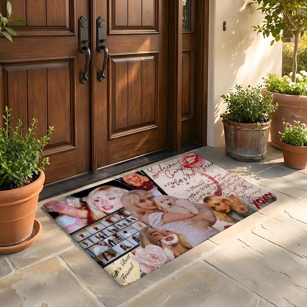 Floor Mat Soft Flannel Rug Non Slip Absorbent Mat for Bathroom Bedroom Home Decor S Sabrina Carpenter
