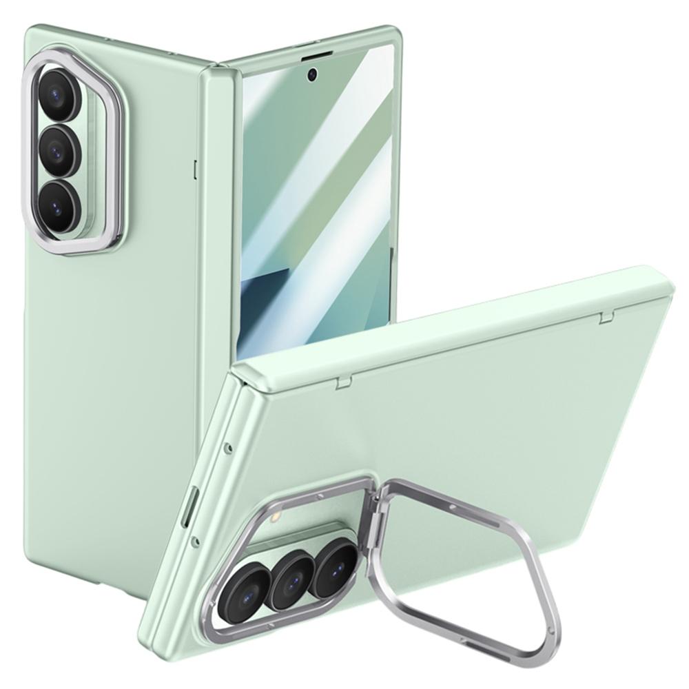 For Samsung Galaxy Z Fold7 5G Case Kickstand Hard PC Phone Cover with HD Tempered Glass Film