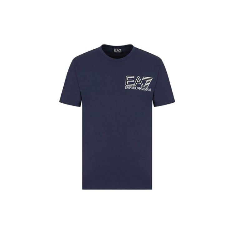 Emporio Armani Logo Letter Print Crew Neck Pullover Short Sleeve T-Shirt Men Tops 3LPT28-PJ02Z-1554 S