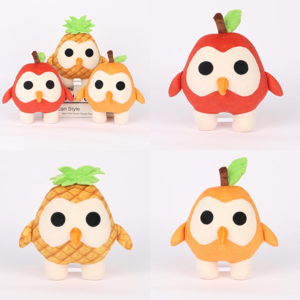 Adopt Me Obsttiere Plüsch Eule Spielzeug mit kurzem Flor für Kinder Spielzimmer Dekoration
