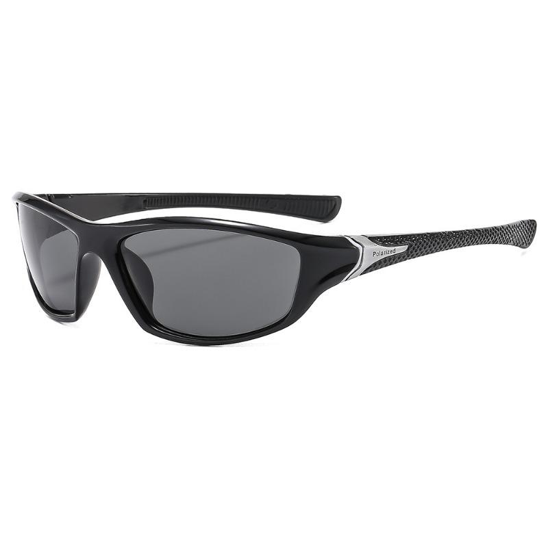 

D New polarized night vision sports outdoor cycling glasses protective dynamic running color-changing sunglasses men polarized true film черный серый