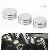 3 Stück Obere Gabel Vorbau Mutter Kappen CNC Mutterkappen für Harley-Davidson 1988-2013 XL Dyna 1995-2005 FXD Motorrad