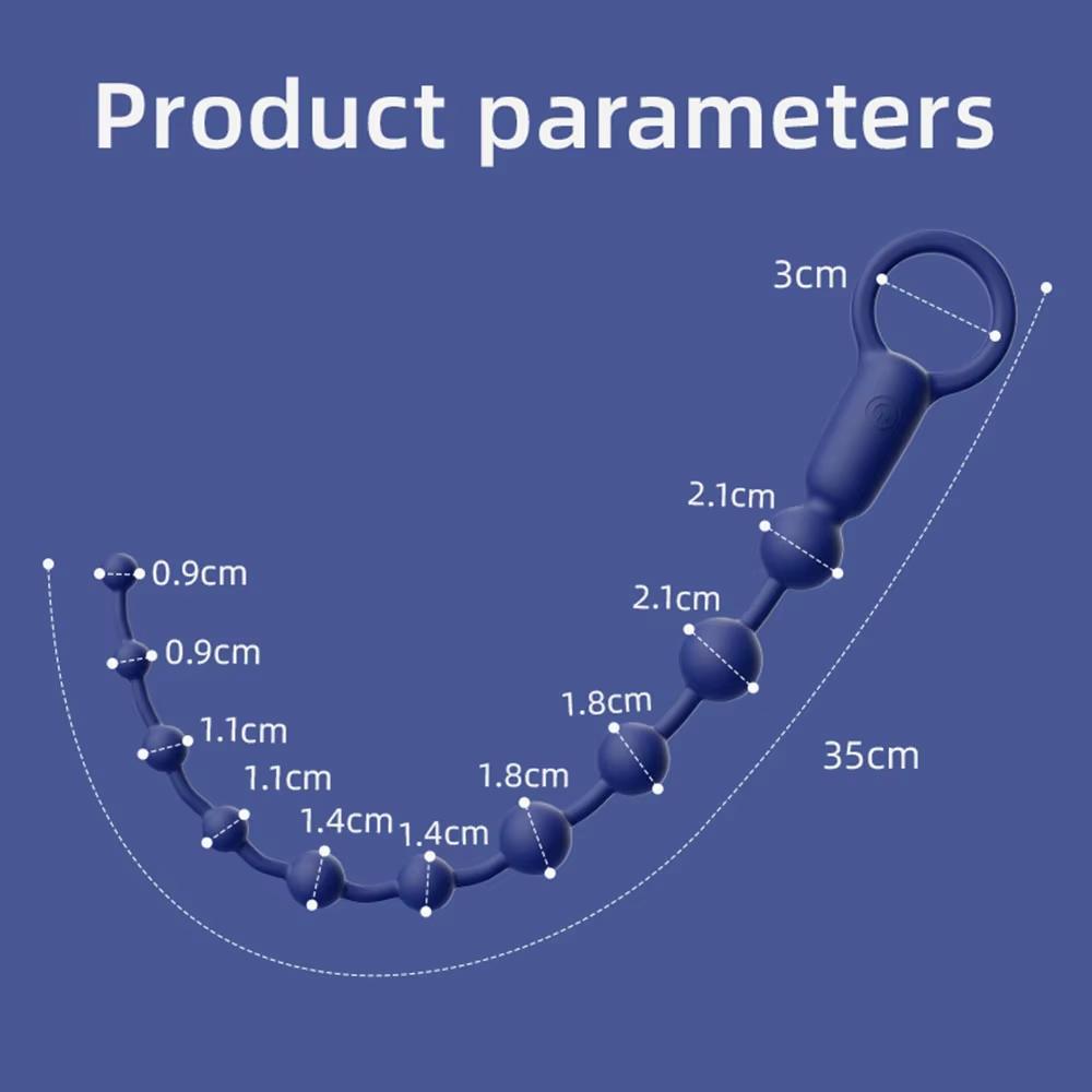 10 Vibrierende Zugperlen Analplugs Offener Anus Vorhof Kleiner Schwanz Arschlochstöpsel Erwachsene Männliche Prostata Massage Erwachsene Sexspielzeuge 18+