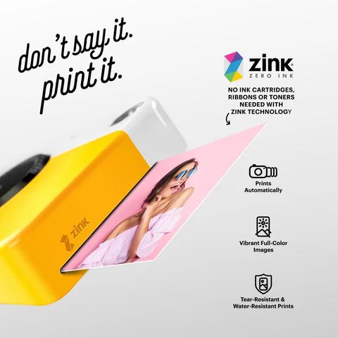 Kodak Printomatic Instant Print Camera, 2X3'', Yellow