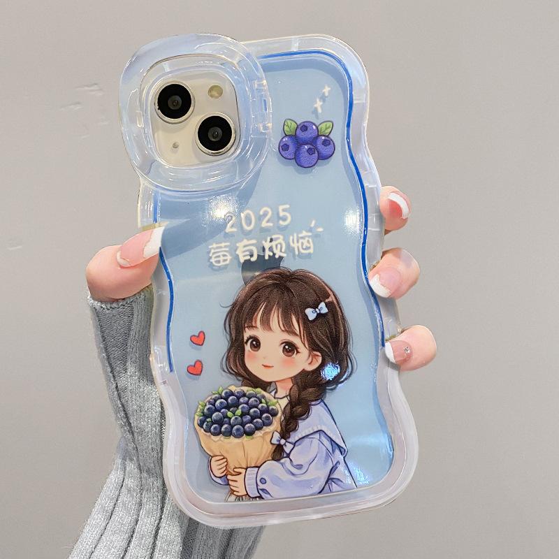 

Хорошие хурма случаются Девушка Подходит для чехла для телефона Apple 16pro 15, Милый и противоударный 14, Невидимая двойная подставка 13, Силикон X Redmi K40/K40 Pro