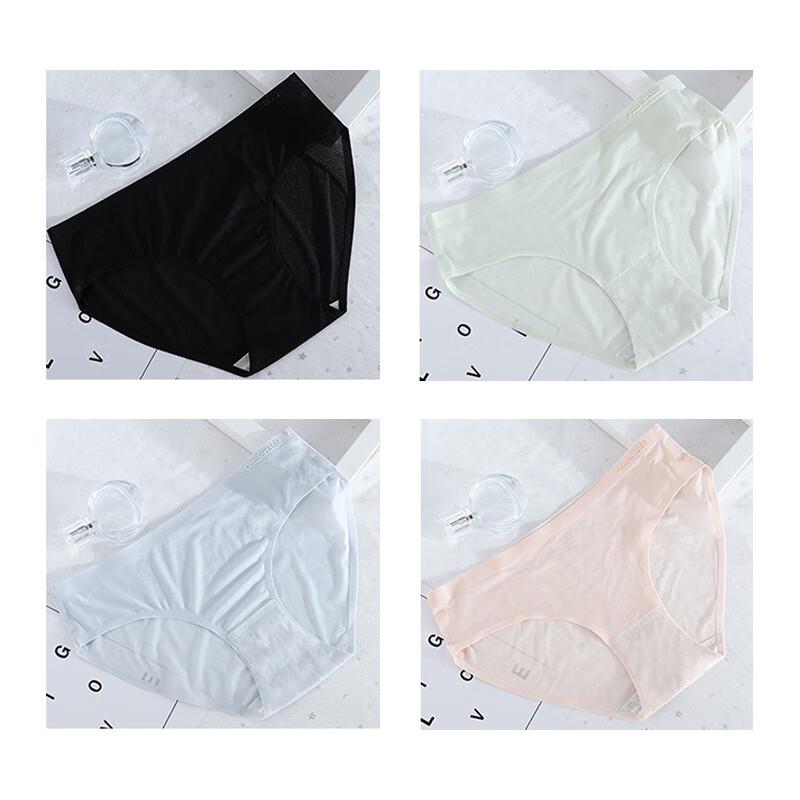 

LangSha Women s Cotton Triangle Briefs 4-Pack M