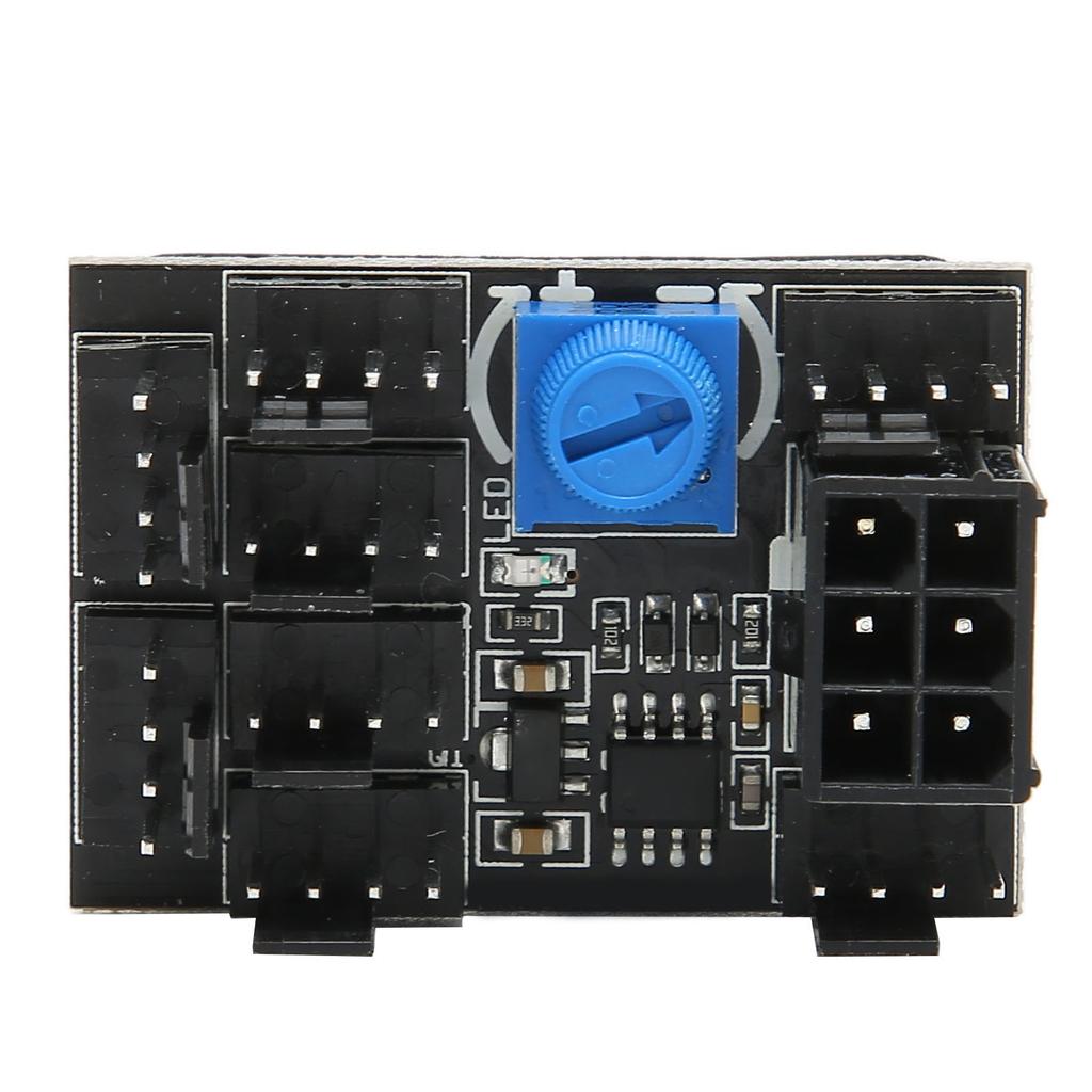 PWM Fan Hub PCB Black High Power Easy Installation Desktop Computer Cooling Fan Distributor