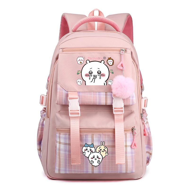 Jiikawa Wow School Bag New Chiikawa Girls Backpack for Primary and Secondary School Students Cute College Style Backpack