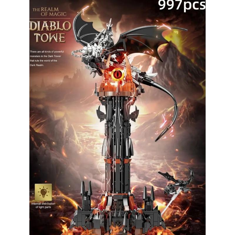Moc Lord Movie Rings The Fell Beast Magic Tower Building Blocks Creative Assemble Bricks Toys Gift For Kids