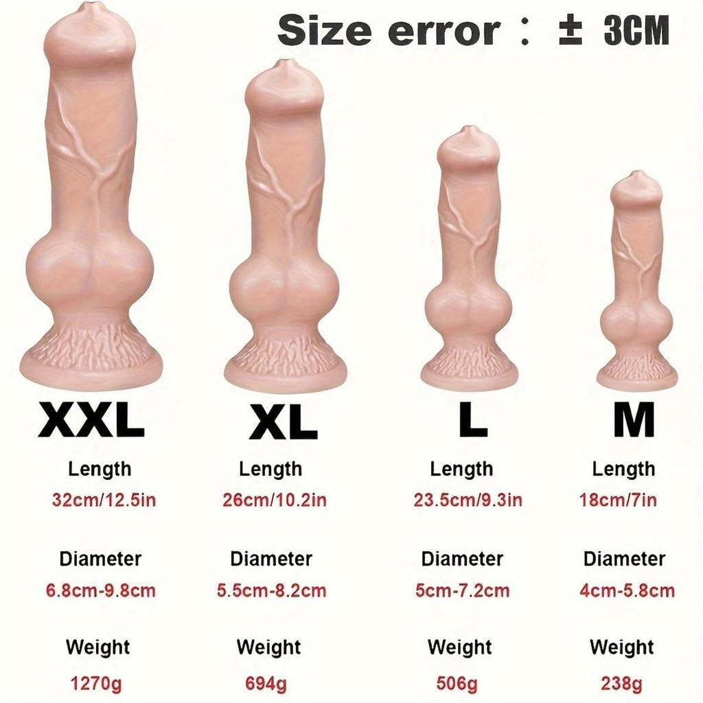 Realistischer Tierpenis-Dildo, Analplug, Prostatamassage, G-Punkt, Stimulation der Klitoris, starker Saugnapf, riesiger Weichtier-Penis, S/M/L/XL/XXL, Sexspielzeug